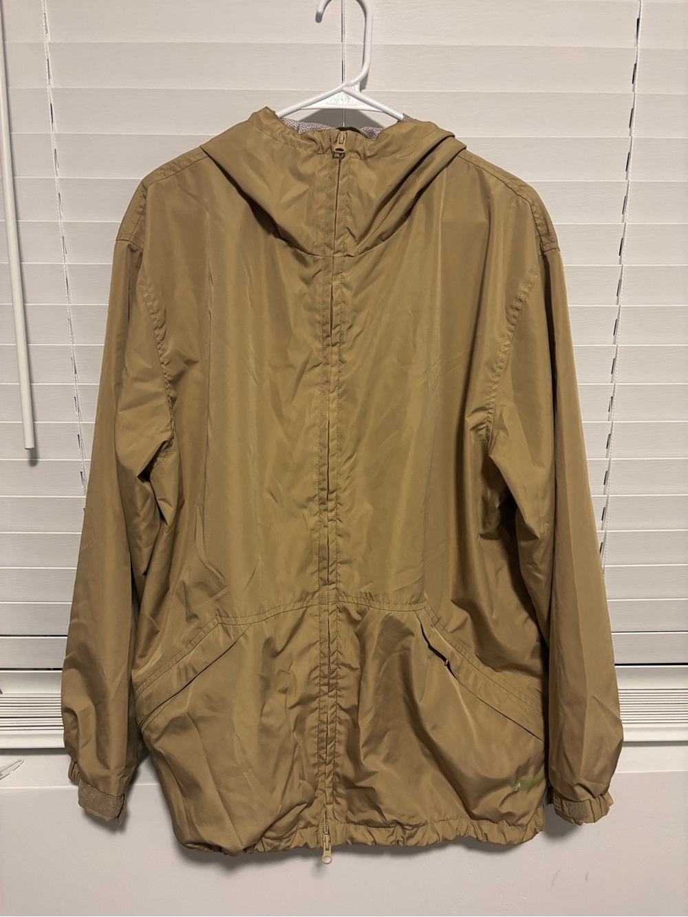 Stussy Hooded Windbreaker Jacket in Khaki